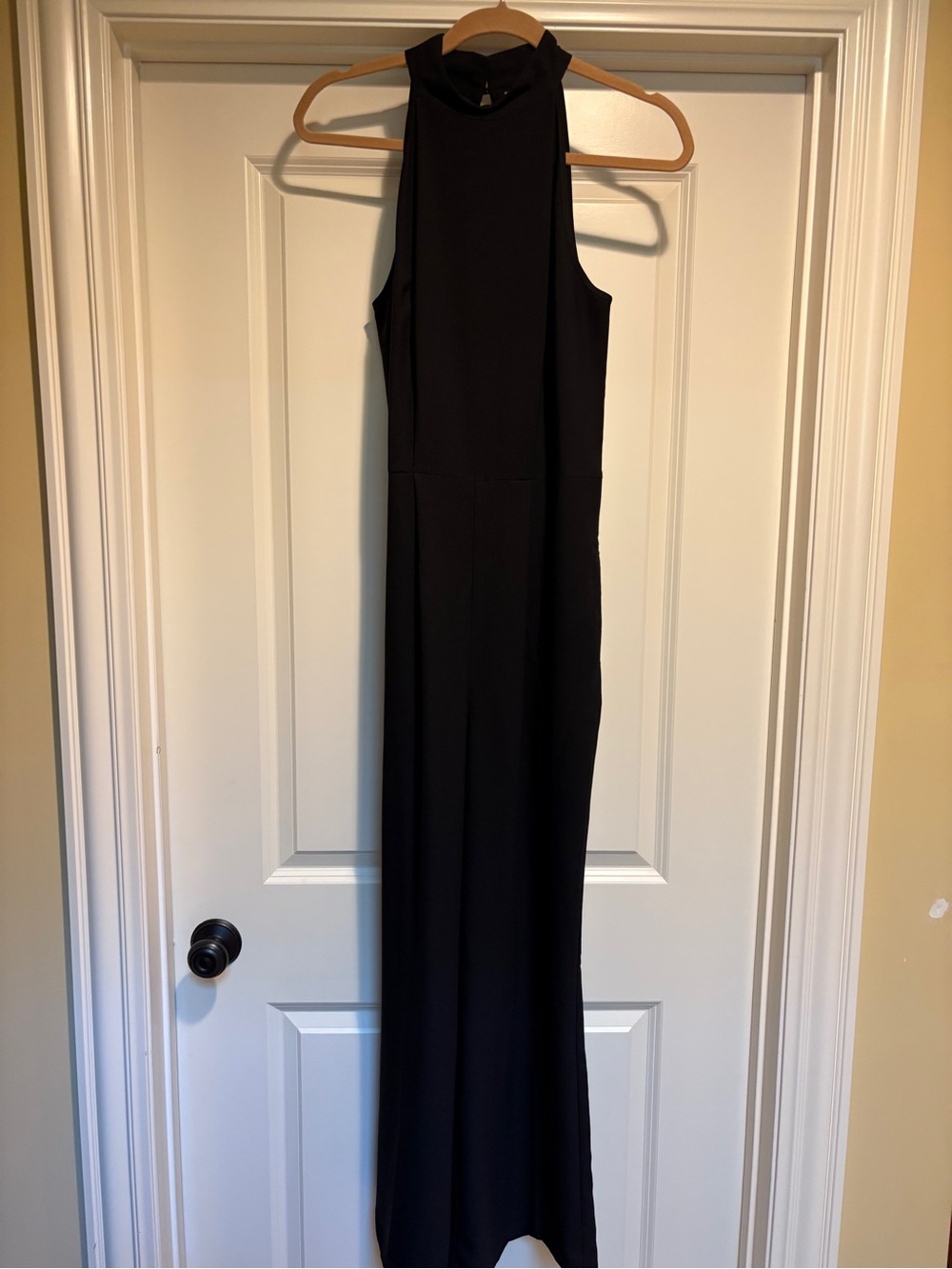 LOFT Black Sleeveless Maxi Dress with High Neck